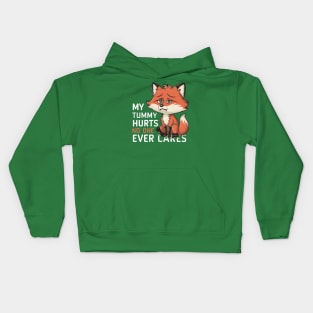 MY TUMMY HURTS NO ONE EVEN CARES LITTLE CUTE FOX Kids Hoodie